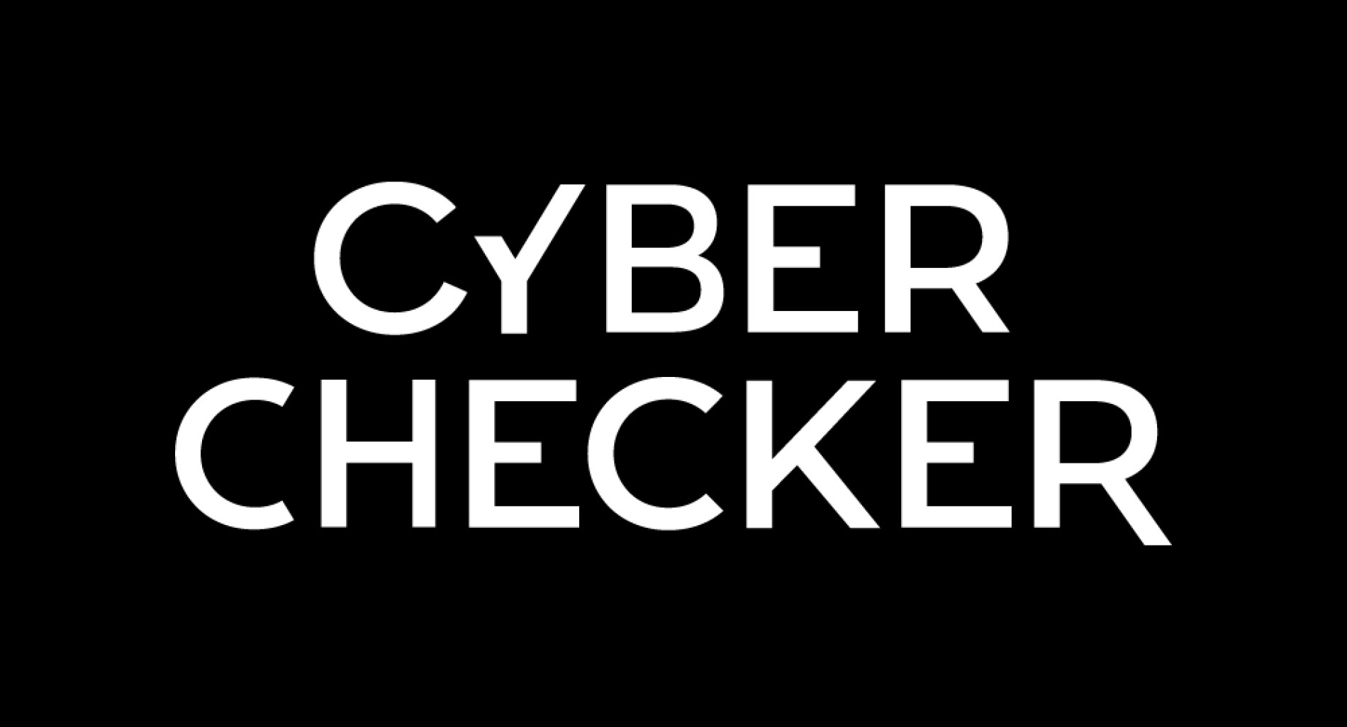 Cyberchecker Logo Zentriert Weiss 1000px