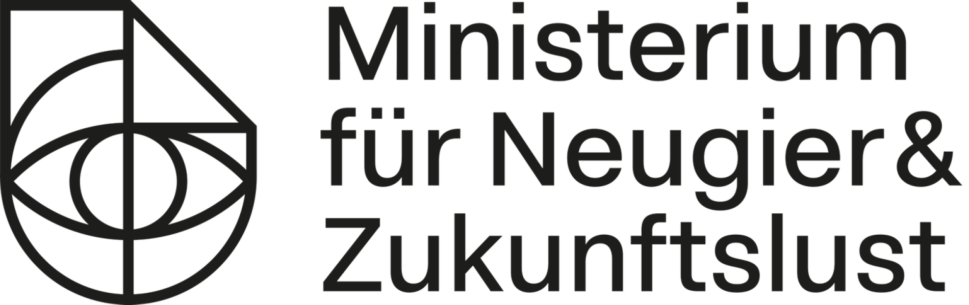 Ministerium fuer Neugier und Zukunftslust Logo grey
